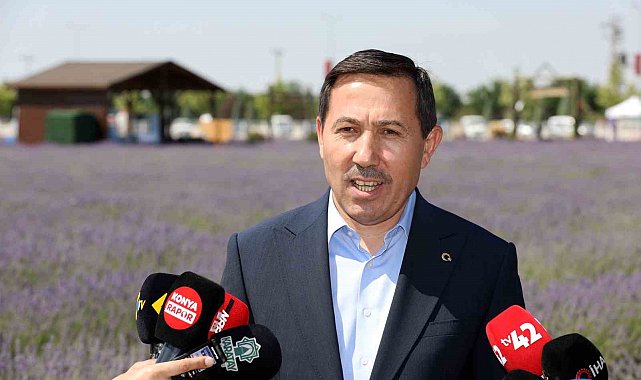 Hasan Kılca, Karatay Lavanta Bahçesi'nde Konya basınıyla buluştu