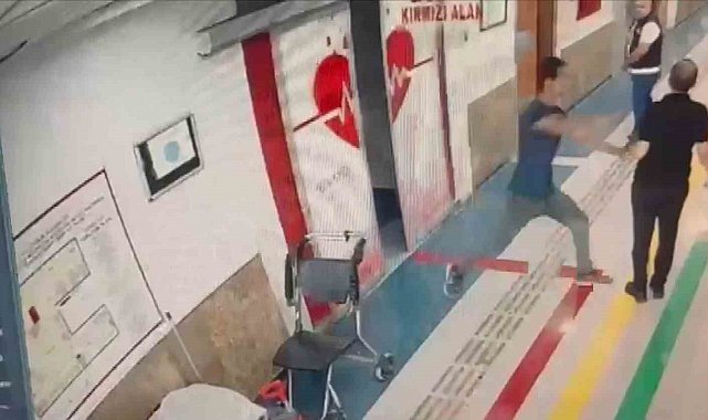 Hastanedeki bıçaklı saldırı kamerada