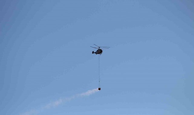 Hatay'da orman yangınına havadan müdahale yeniden başladı