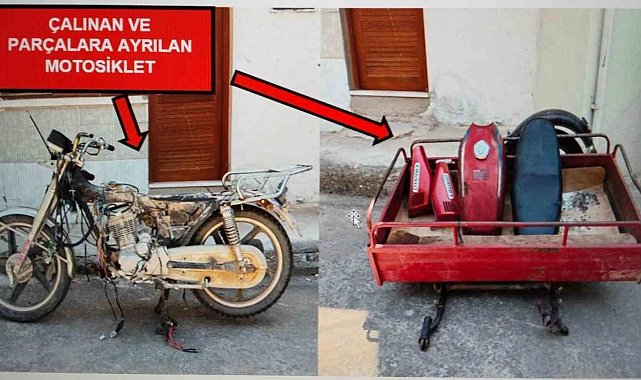 Hırsızların çalıp parçaladığı motosikletleri jandarma bulup sahiplerine teslim etti