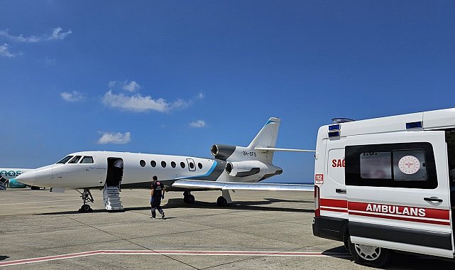 İngiltere'ye sevk edilen hastaya Türkiye'de oksijen ikmali yapıldı