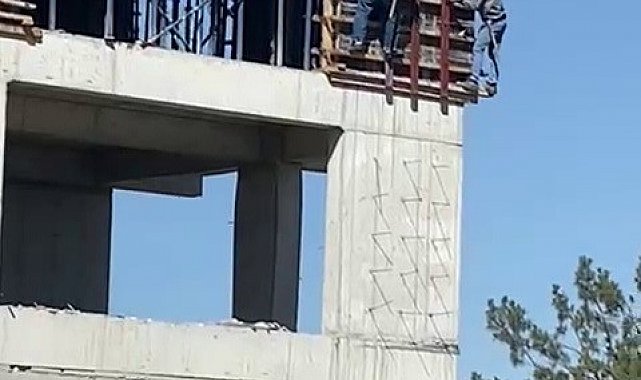 İnşaat işçileri canlarını tehlikeye atıyor