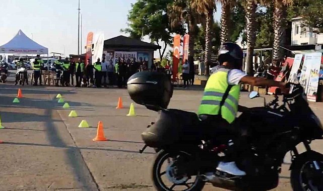 Jandarma ekipleri Gökçeada'da güvenli sürüş eğitimi verdi