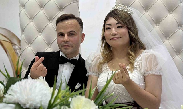 Japonya'dan Düzce'ye gelin geldi: 13 bin kilometrelik aşk