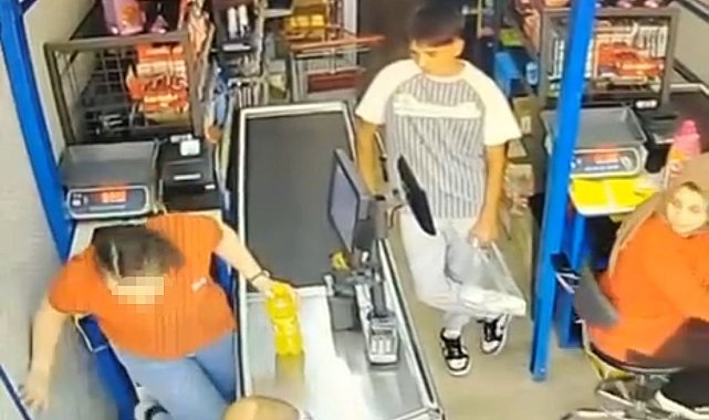 Kadın kasiyere yumruk atan kişi tutuklandı