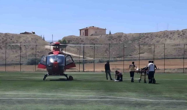 Kalp krizi geçiren hasta hava ambulansı ile Malatya'ya sevk edildi