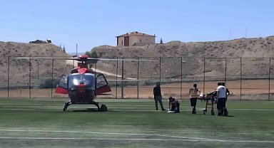 Kalp krizi geçiren hasta hava ambulansı ile Malatya'ya sevk edildi