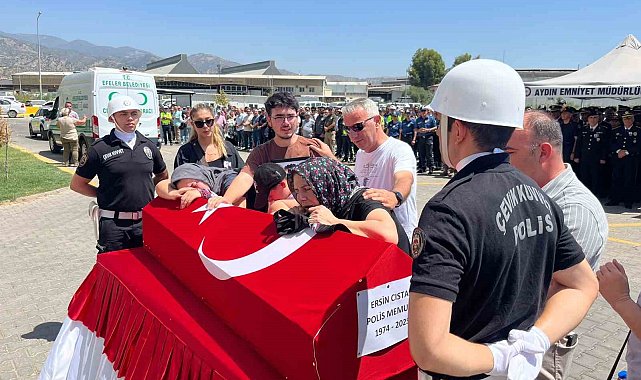 Kalp krizi geçirip hayatını kaybeden polis memuru için tören düzenlendi