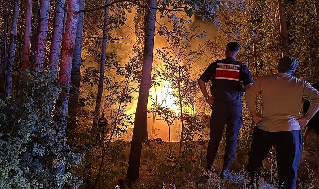 Karaman'da baraka yangını