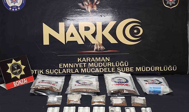 Karaman'da uyuşturucu ele geçirilirken, 10 kişi tutuklandı