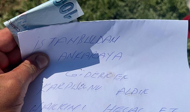 Karpuz üreticisi tarlasında gördüğü not karşısında duygulandı