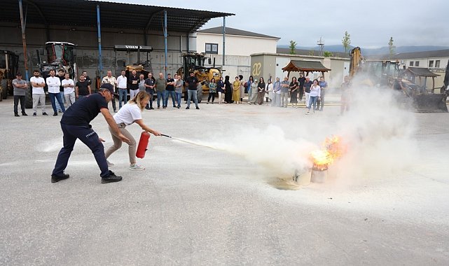 Kartepe Belediyesi'nde yangın tatbikatı