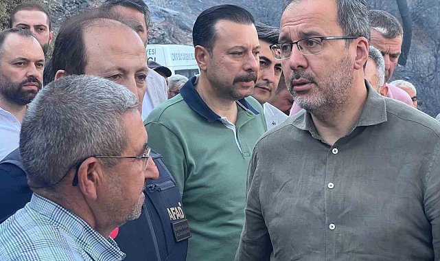 Kasapoğlu, yangın bölgesinde incelemelerde bulundu