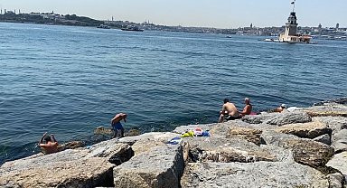 Kavurucu sıcaklar bunalttı, serinlemek isteyenler boğaza koştu