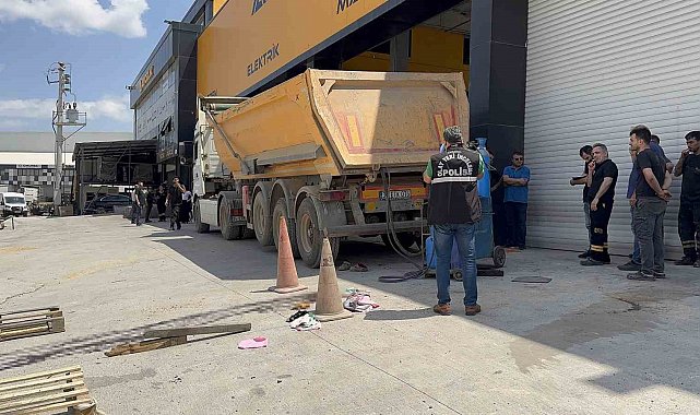 Kaynak sırasında damper kapağının kapanması ile kafası ezilen şoför hayatını kaybetti