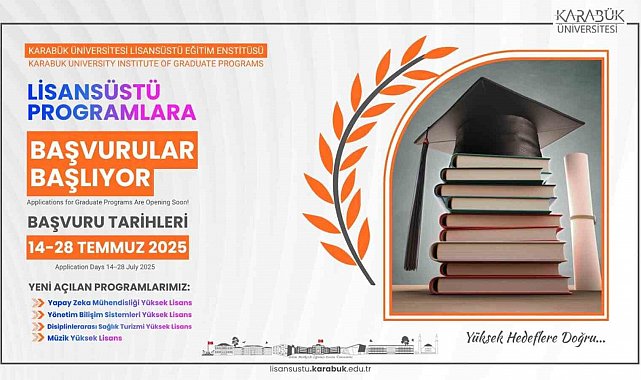 KBÜ'de lisansüstü programlara başvurular 14 Temmuz'da başlayacak