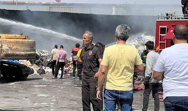 Konya'da fabrikada teneke sürtünmesi yangına neden oldu
