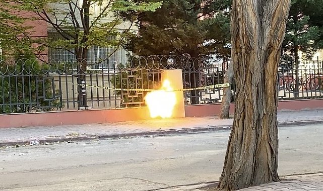 Konya'da sokakta unutulan çanta paniğe neden oldu, fünye ile patlatıldı