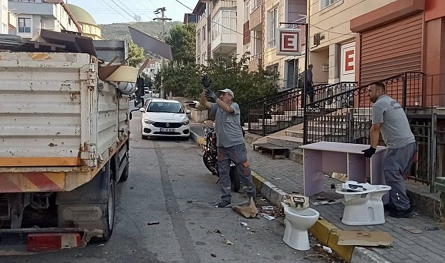 Körfez'de hacimli atıklar düzenli toplanıyor