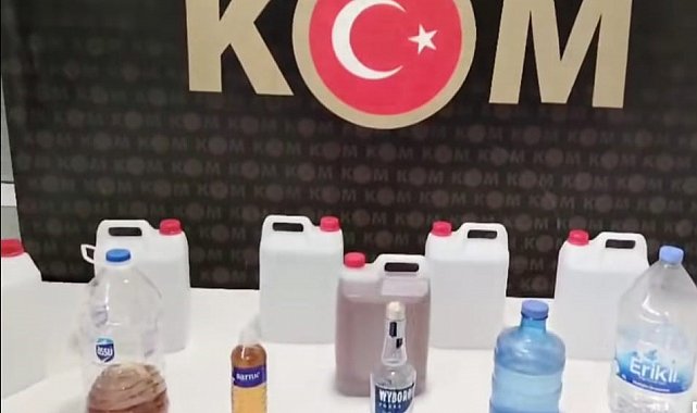 Kütahya'da sahte içki operasyonu, 50 litre alkol ele geçirildi