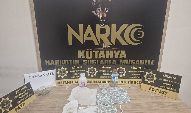 Kütahya'da uyuşturucu taciri Narkotim ekiplerince yakalandı
