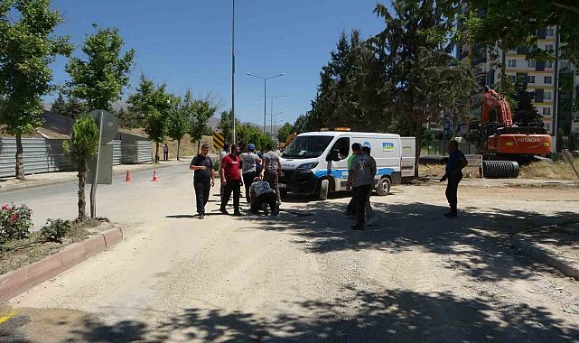 Malatya'da altyapı çalışmasında doğalgaz borusu patladı