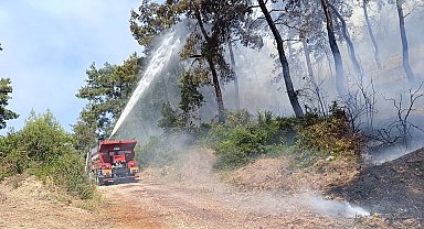 Manavgat'ta ormanlık alan yangınında 3 hektar alan zarar gördü