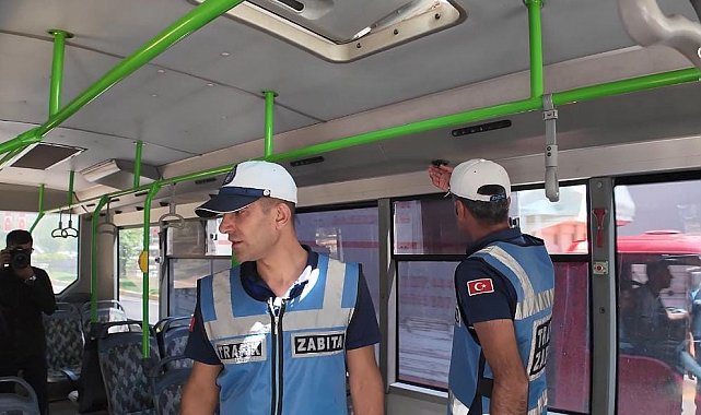 Mardin'de zabıta ekipleri toplu taşıma araçlarında klima denetimi yaptı