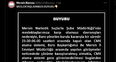 Mersin Barosu, CMK atama sistemini yeniden açtığını duyurdu