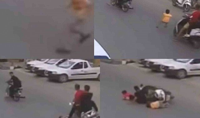 Mersin'de yola fırlayan çocuğa motosikletler çarptı