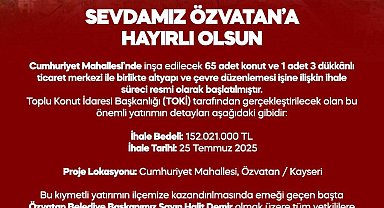 MHP'li Ersoy'dan Özvatan'a müjde