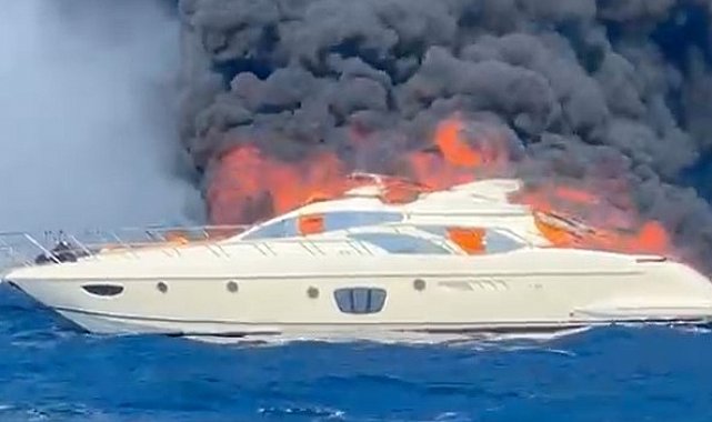 Milyon dolarlık yat alev topuna döndü