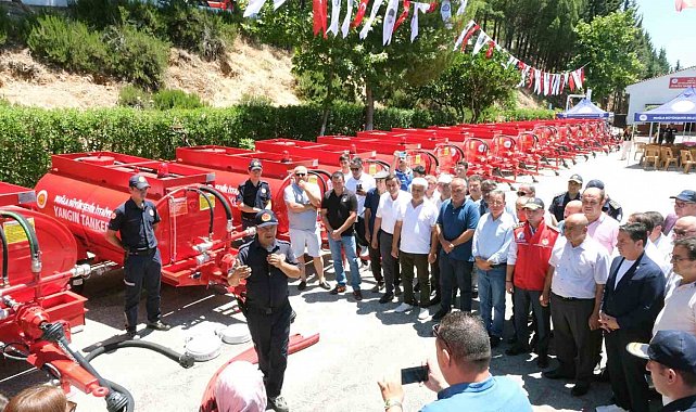 Muğla Büyükşehir'den kırsal mahallelere 25 yangın tankeri