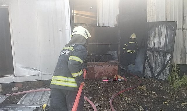 Muğla'da konteynır yangını