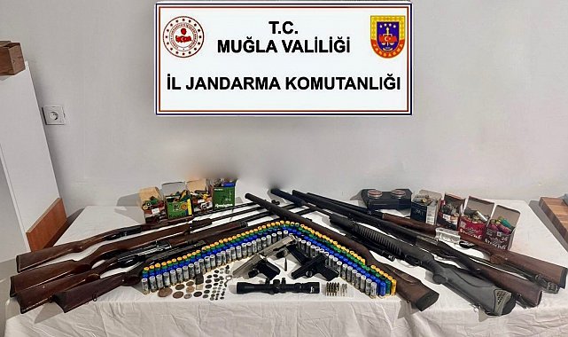 Muğla'da tarihi eser ve ruhsatsız silah operasyonu