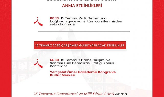 Niğde'de 15 Temmuz Şehitleri dualarla anılacak