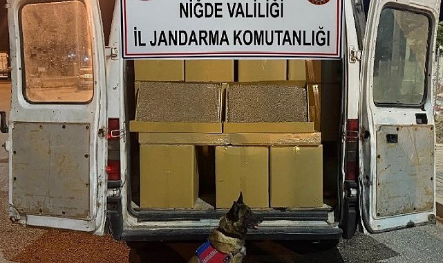 Niğde'de jandarmadan kaçak sigara operasyonu: 1 milyon 200 bin makaron ele geçirildi