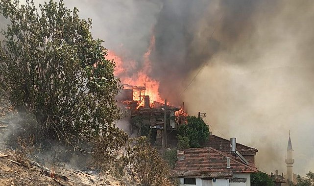 Ödemiş'te alevler içinde kalan evler küle döndü