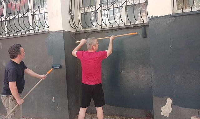 Okullarını el birliğiyle güzelleştiriyorlar