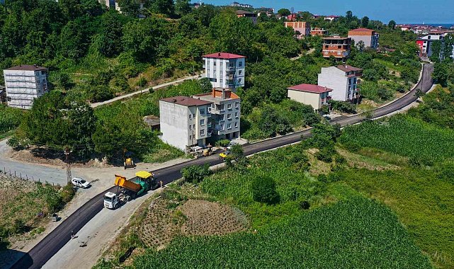 Ordu'da sıcak asfalt çalışmaları sürüyor