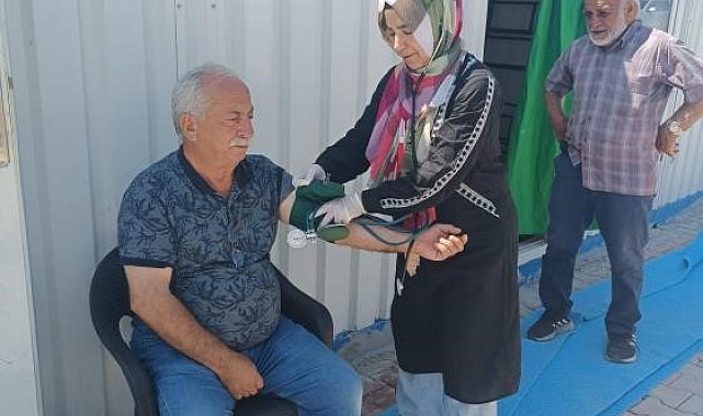 Orman yangınından etkilenen Kaşıkçı köyünde sağlık taraması yapıldı