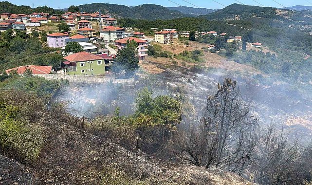 OSB içindeki ormanlık alanda çıkan yangın yürekleri ağza getirdi
