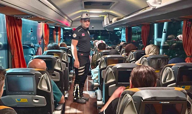 Otobüslerde emniyet kemeri denetimi yapıldı
