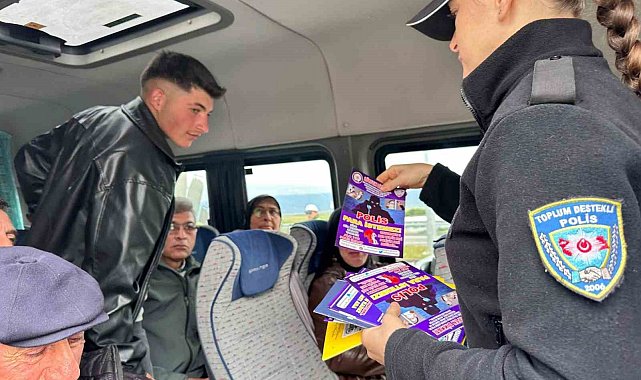 Polisten, vatandaşlara dolandırıcılık ve KADES bilgilendirmesi