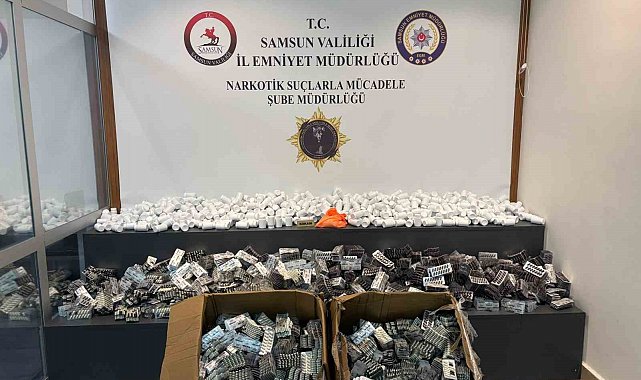 Samsun'da 700 gram kokain ve 122 bin sentetik ecza ele geçirildi: 1 gözaltı