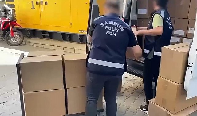 Samsun'da takip sonucu durdurulan araçta 1 milyon 610 bin kaçak makaron ele geçirildi