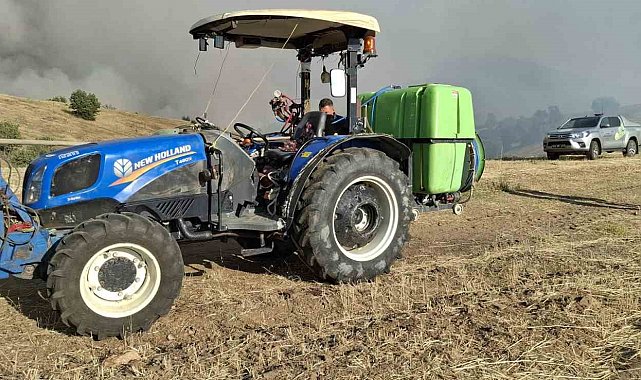 Sarıgöl'de orman yangını başladı