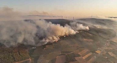 Şarköy'deki orman yangını 22. saatine girdi