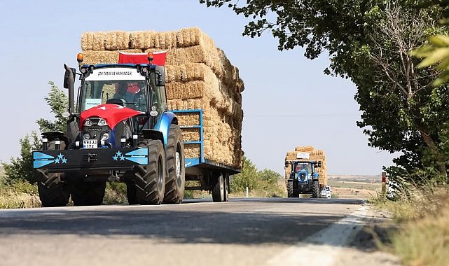 Şarköy'deki orman yangınında zarar gören üreticilere 150 ton saman yardımı