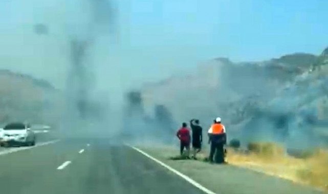 Siirt'te ağaçlık alanda yangın çıktı